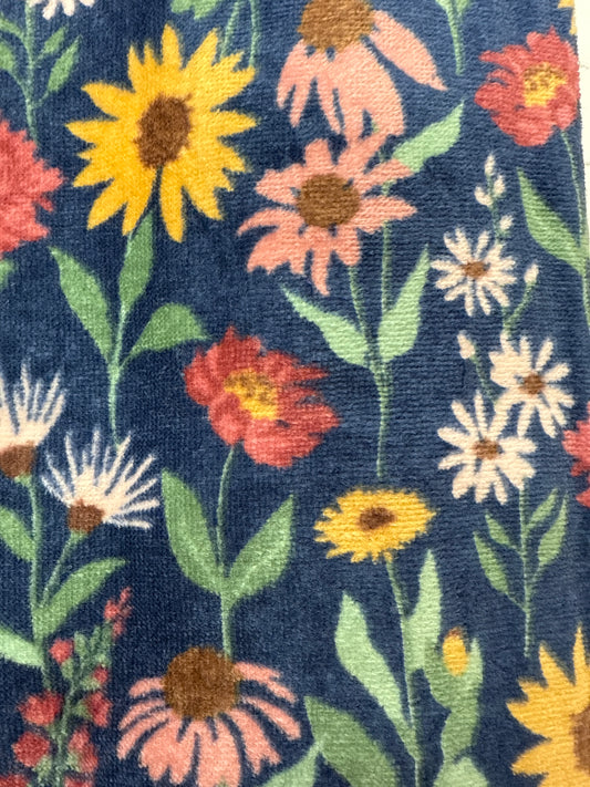 WILD FLORAL NAVY DISH TOWEL