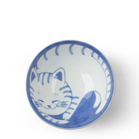 CAT BLUE TABBY BOWL RICE 4-5/8"