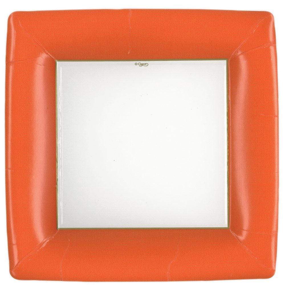 DINNER PAPER PLATE DEEP ORANGE 10IN