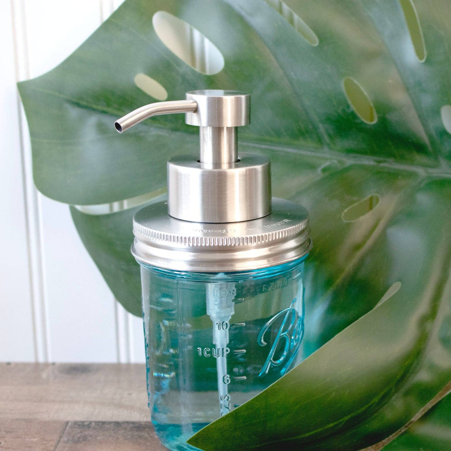 Foaming Soap Pump Dispensers for Mason Jars: Brushed / satin finish
