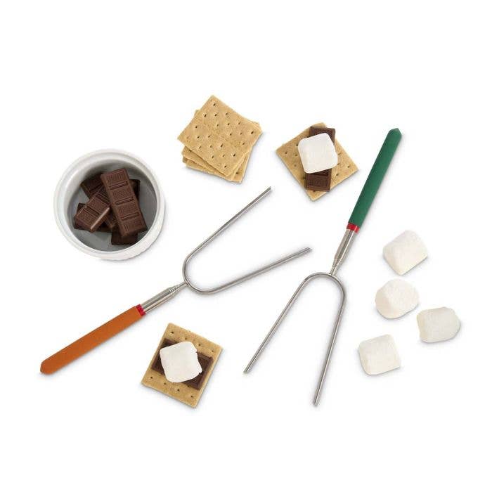 TELESCOPING ROASTING FORKS SET OF 6