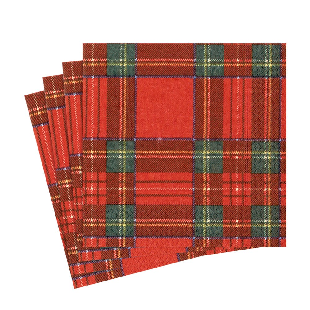 ROYAL PLAID DINNER NAPKINS