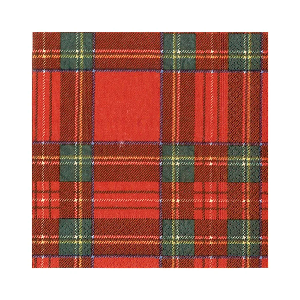 ROYAL PLAID DINNER NAPKINS