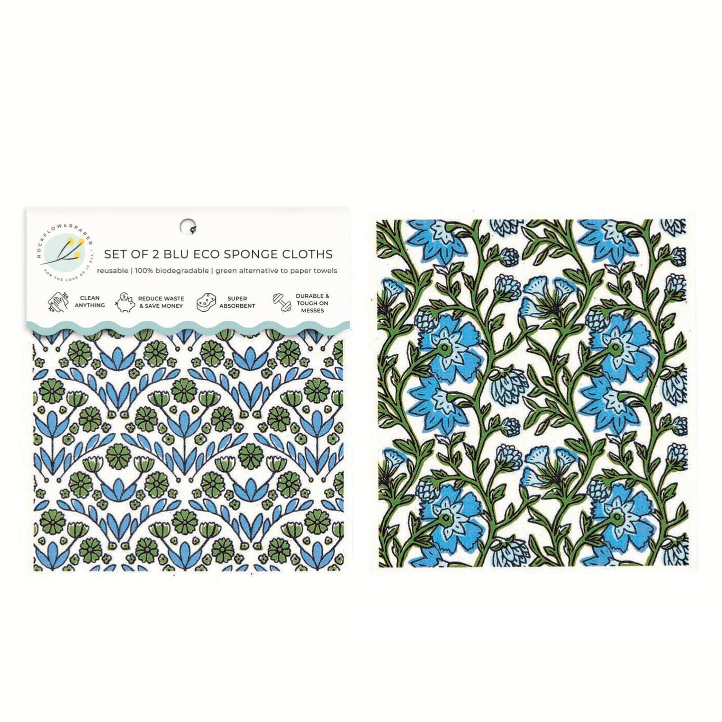 Blaire Blue blu Eco Sponge Cloths (Set of 2)