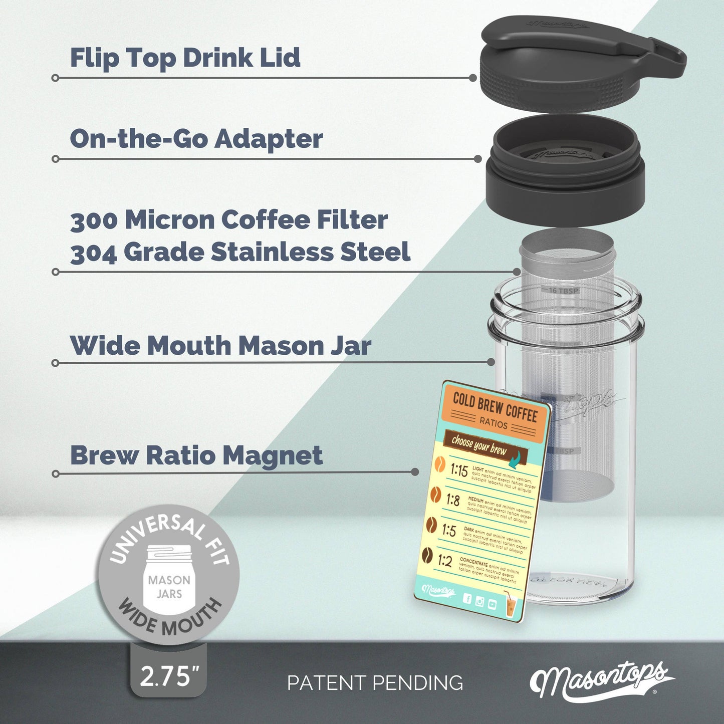MASON JAR COLD BREW COFFEE KIT