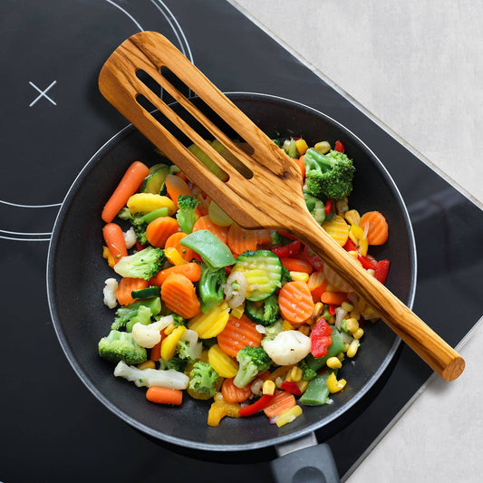 ROCK & BRANCH OLIVE WOOD SLOTTED SPURTLE