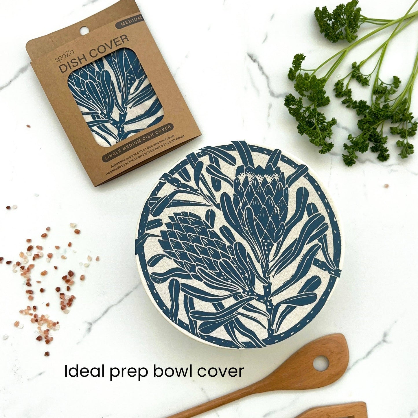 DISH & BOWL COVER MEDIUM PROTEA PRINT
