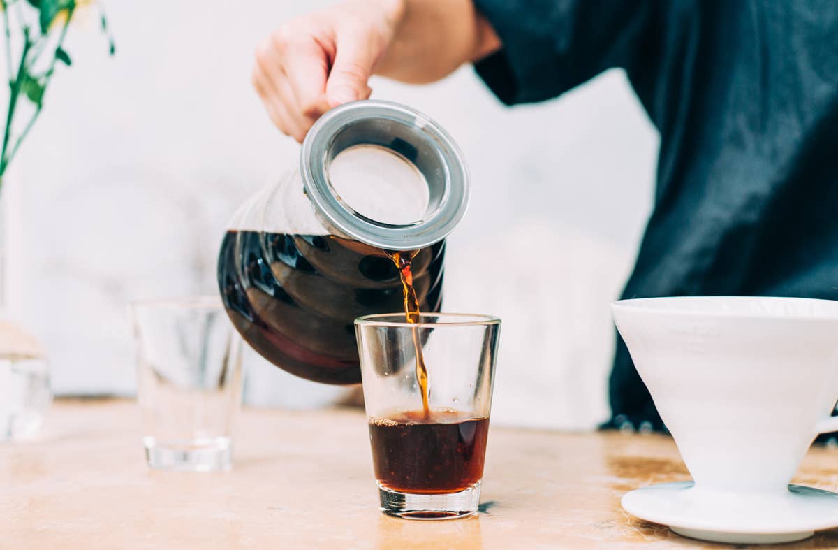 HARIO V60 Glass Server: CAPACITY：2-6 cups (W 150× D 129× H 138mm)