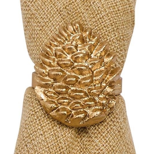 Patricia Heaton Home Pinecone Napkin Ring - Gold