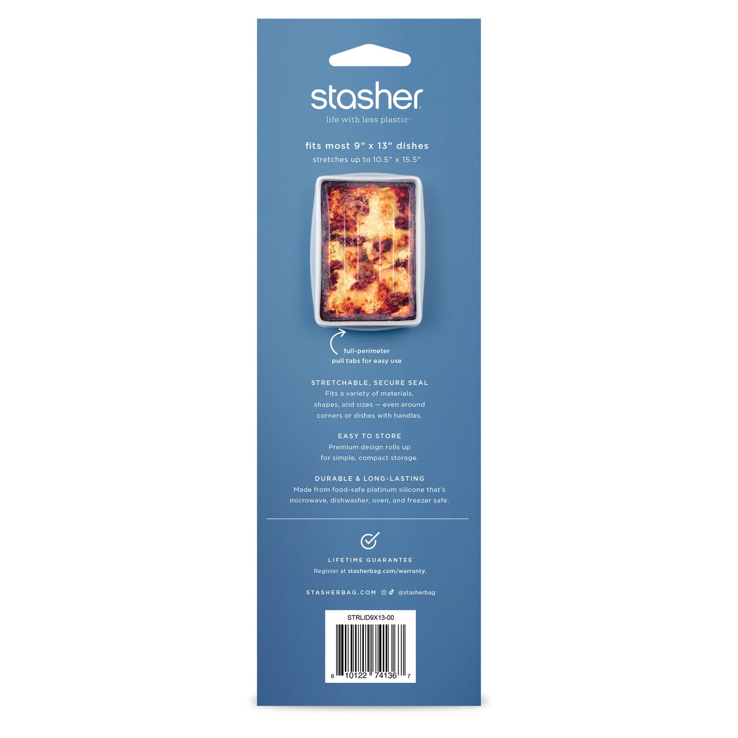 STASHER RECTANGLE 9X13 STRETCH LIDS