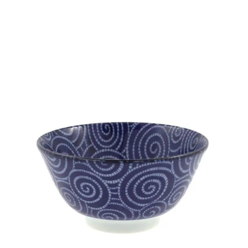 COBALT CLOUD SWIRLS BOWL 5.25"