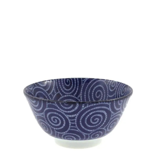 COBALT CLOUD SWIRLS BOWL 5.25"