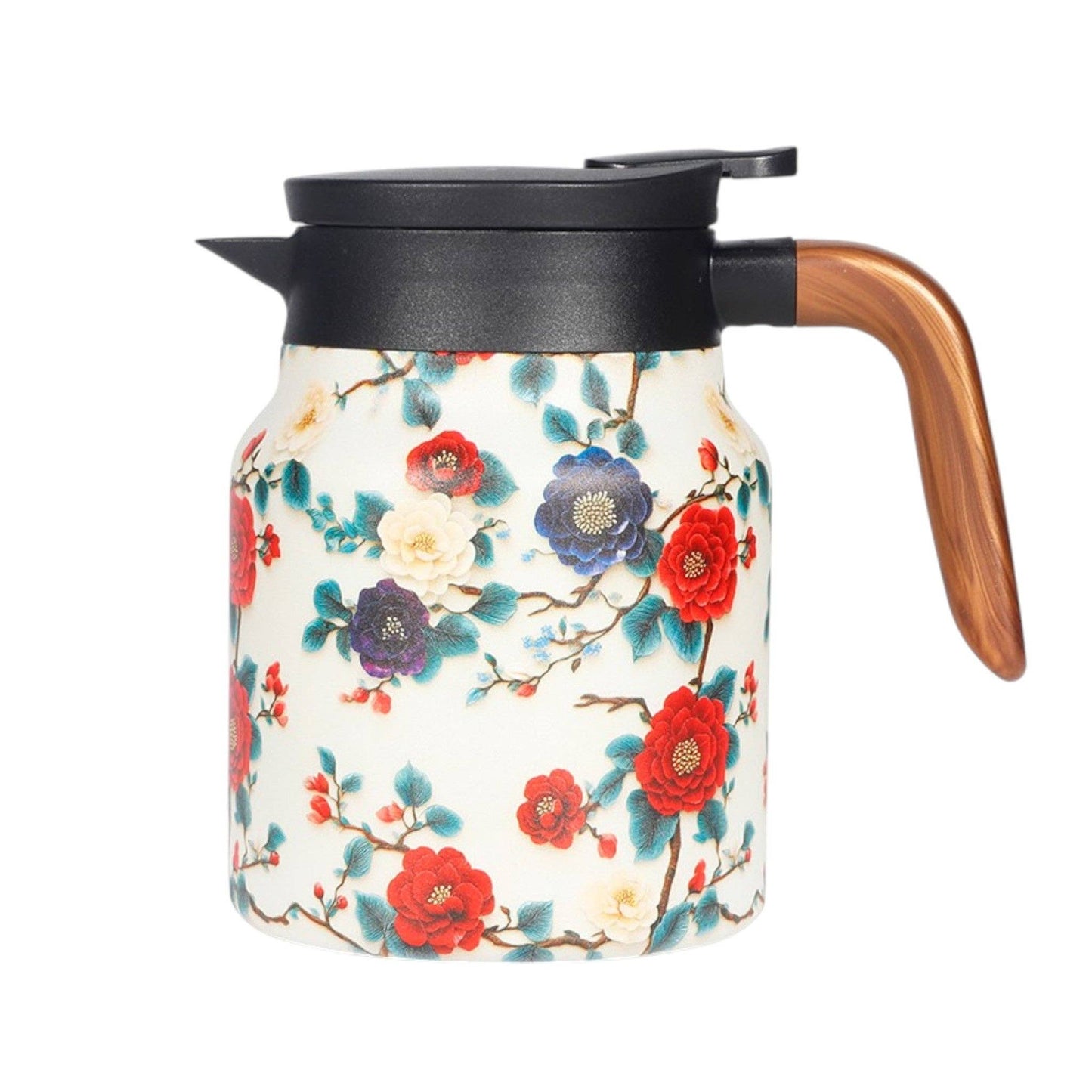 Floral Thermal Tea Kettle with Infuser Strainer 32oz