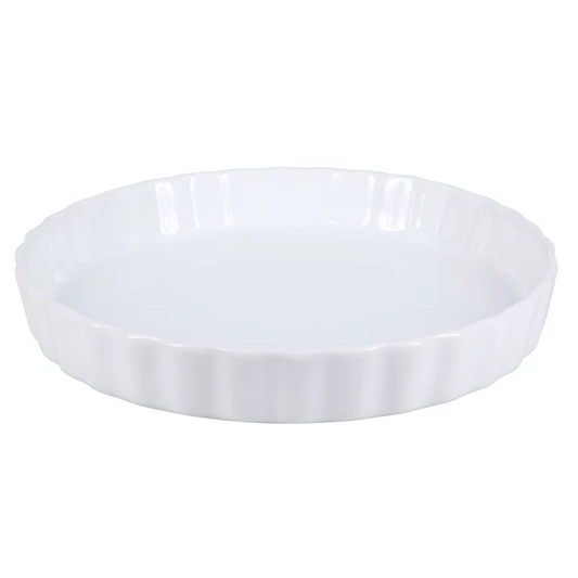 PORCELAIN QUICHE DISH 1QT