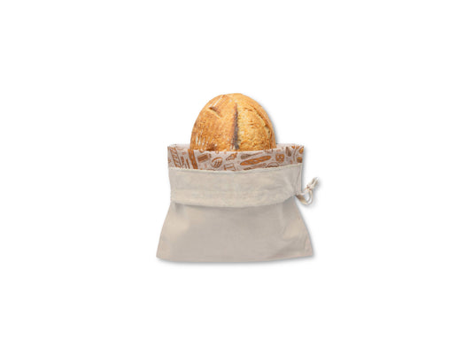 ARTISAN BREAD BAG - NATURAL, BAKERY LANE LINED