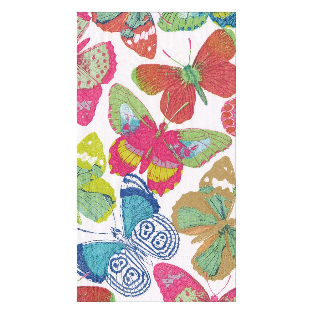 GUEST TOWEL BUTTERFLIES BRIGHT