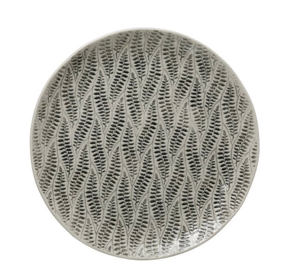 HAND STAMPED PLATE W/PATTERN-SOLD SEPARATELY