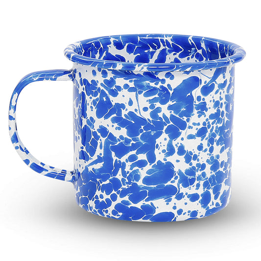 ENAMEL MUG BLUE SPLATTER
