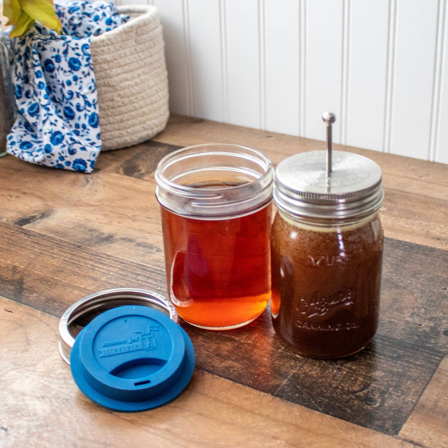 Honey Dipper Stainless Steel Lid for Mason Jars: Regular Mouth