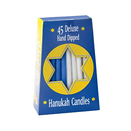 HANUKAH TAPERED CANDLES 45/PK