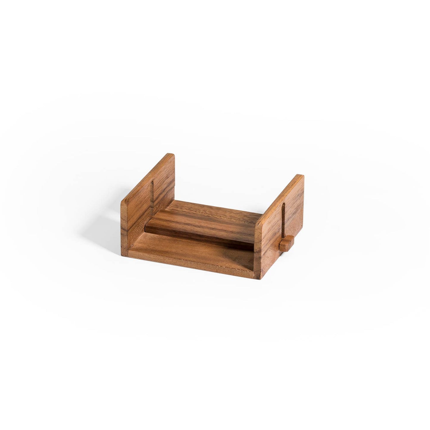 ACACIA WOOD COCKTAIL NAPKIN HOLDER-FITS 5X5 NAPKINS