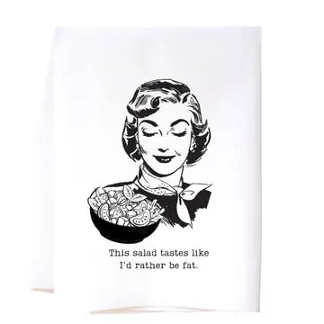 RATHER BE FAT FLOUR SACK TOWEL