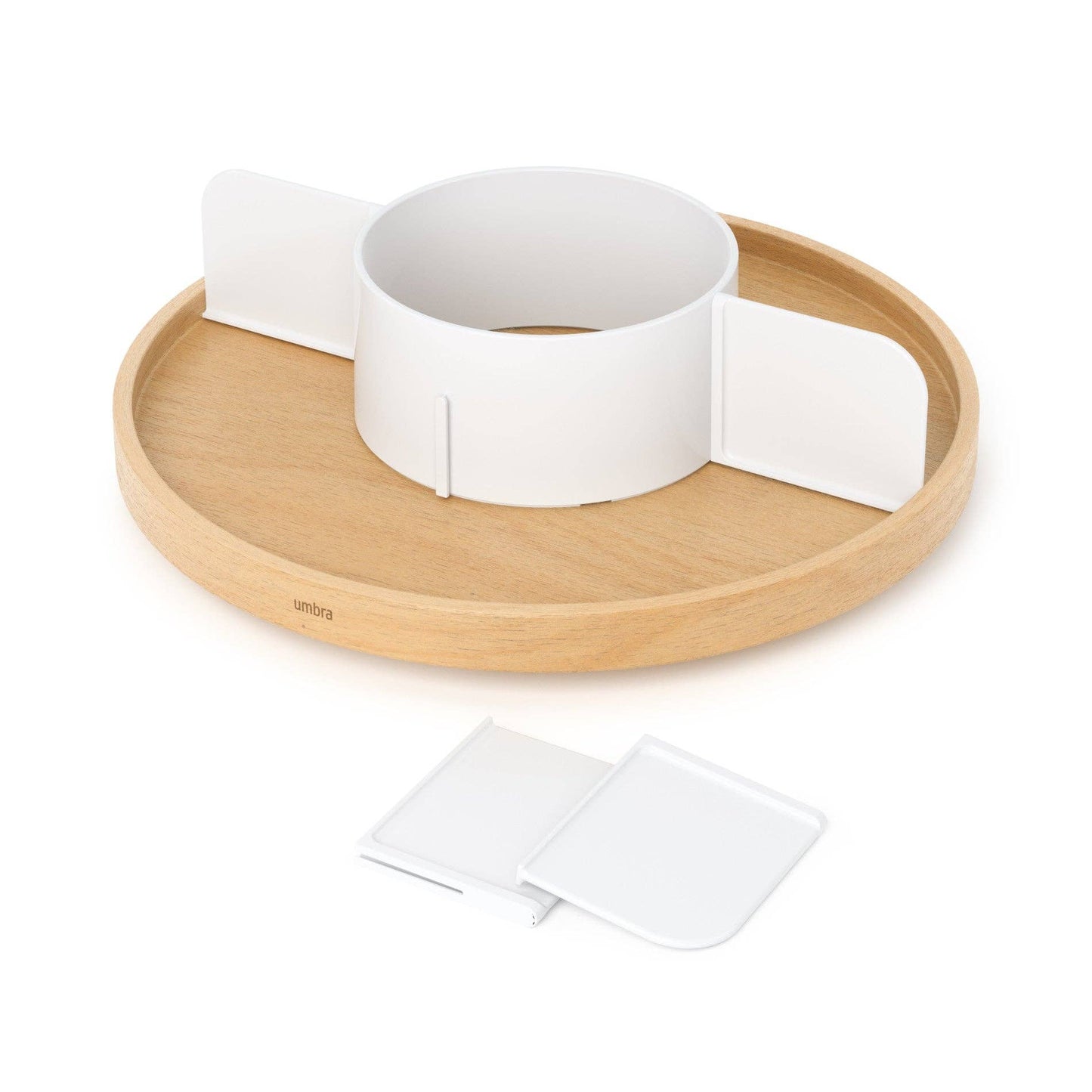 BELLWOOD LAZY SUSAN: WHITE-NATURAL