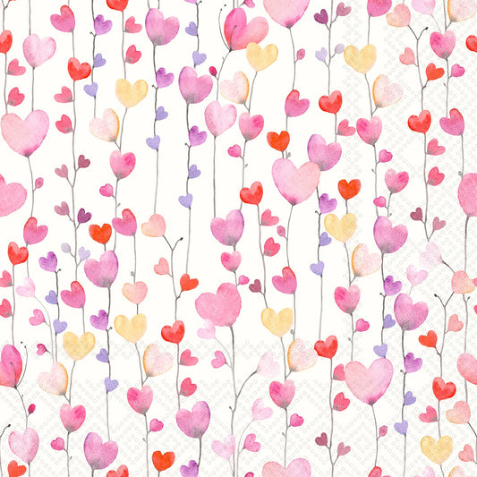 HEART ON A STRING COCKTAIL NAPKINS 20CT