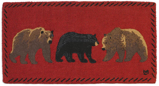 MIXED BEARS 2'X4' HKD RUG
