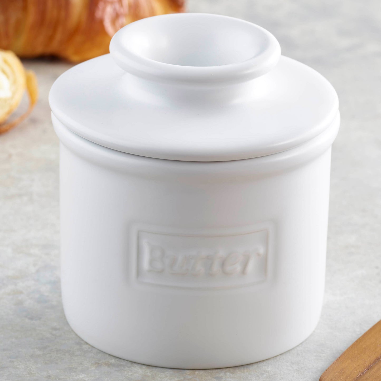 The Original Butter Bell® Crock - Cafe Matte White