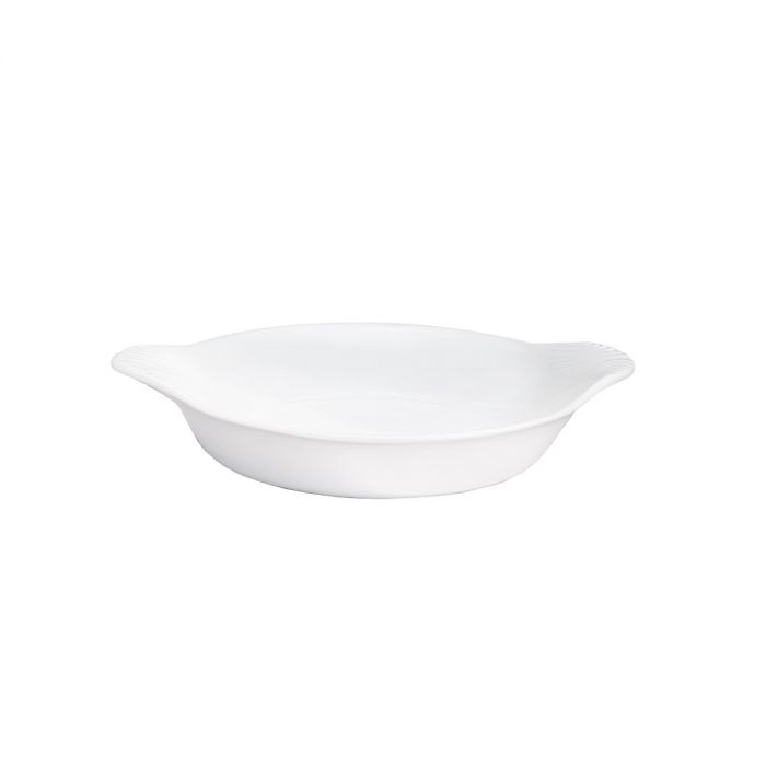 ROUND AU GRATIN DISH WHITE
