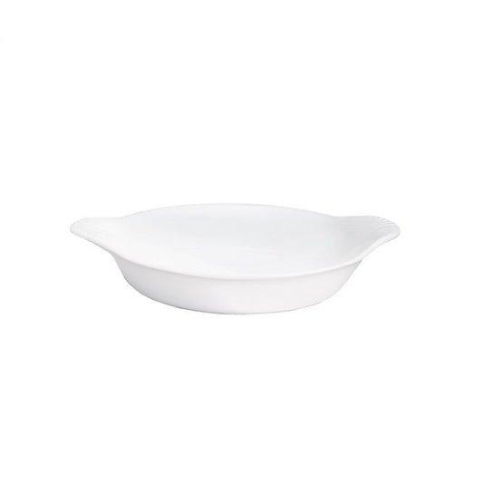 ROUND AU GRATIN DISH WHITE