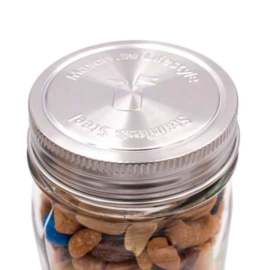 Stainless Steel Storage Lids w/ Silicone Seals for Mason Jar: Regular mouth