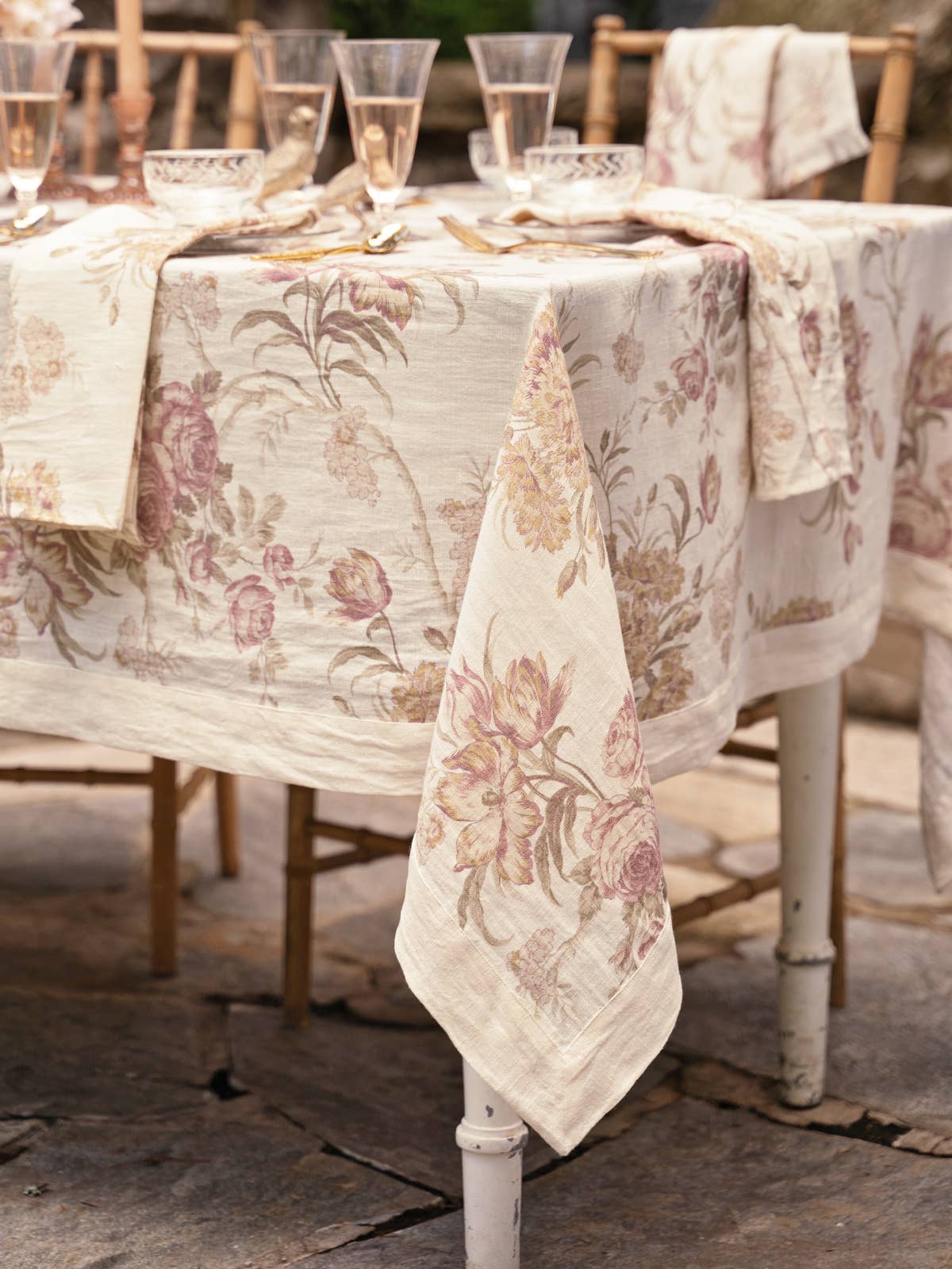 CONSERVATORY LINEN TABLECLOTH - ECRU 60X90