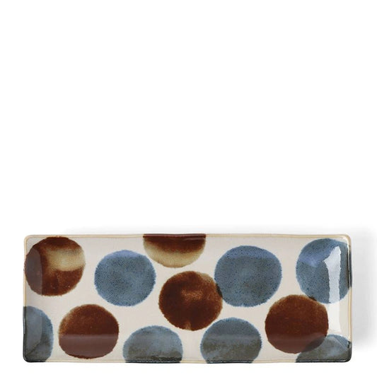 RUSTIC DOTS RECTANGLE PLATE