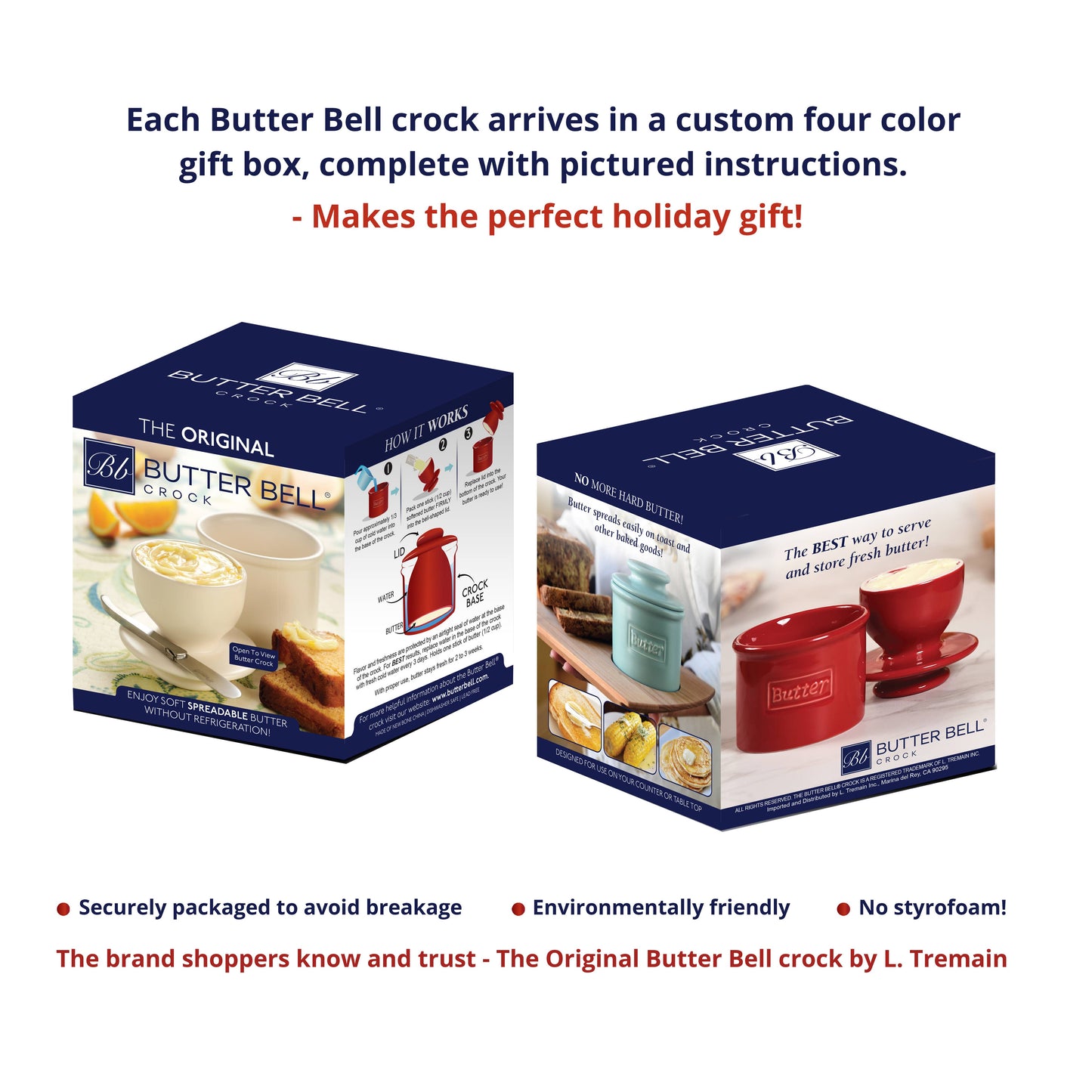 The Original Butter Bell® Crock - Cafe Matte White