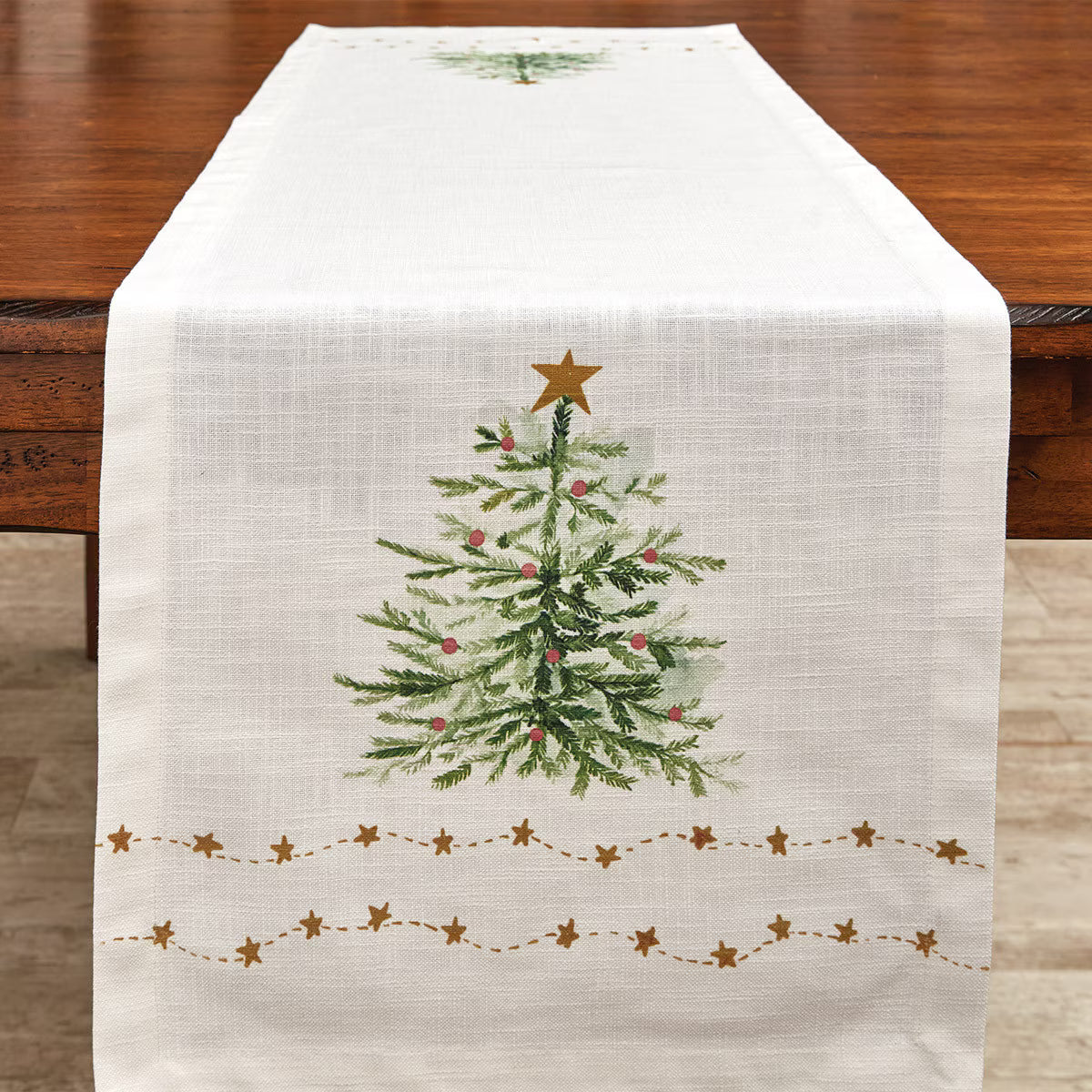 RUSTIC CHRISTMAS TABLE RUNNER 54" L