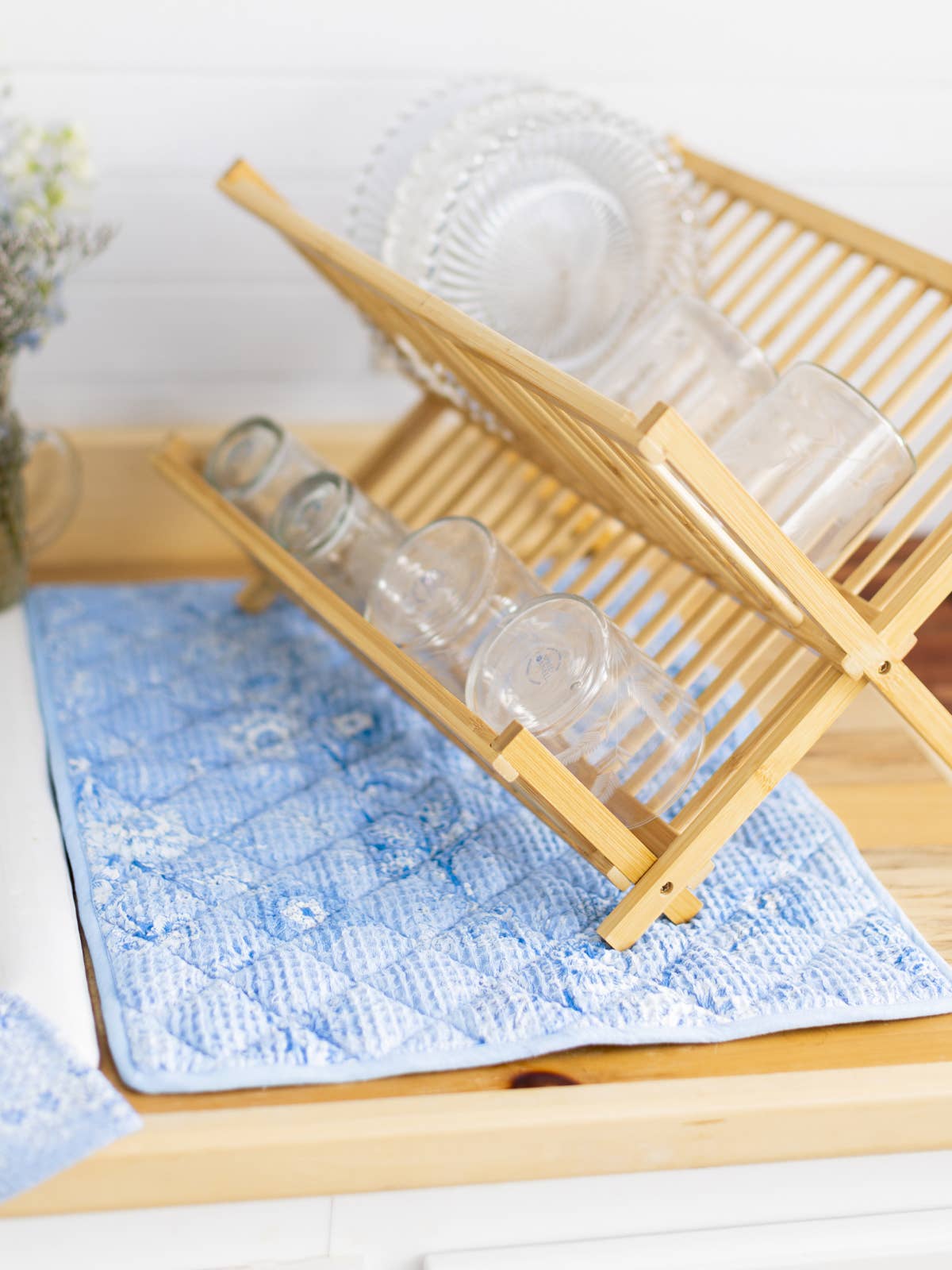 AUGUSTINE DRYING MAT - WASHED BLUE