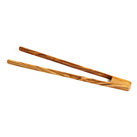 OLIVE WOOD TOASTER TONGS 6.25"