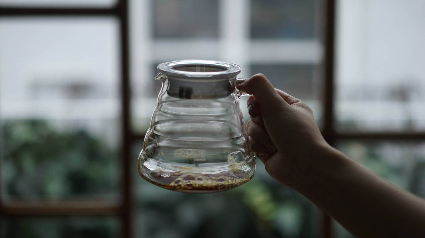 HARIO V60 Glass Server: CAPACITY：2-5 cups (W 145× D 121× H 120mm)
