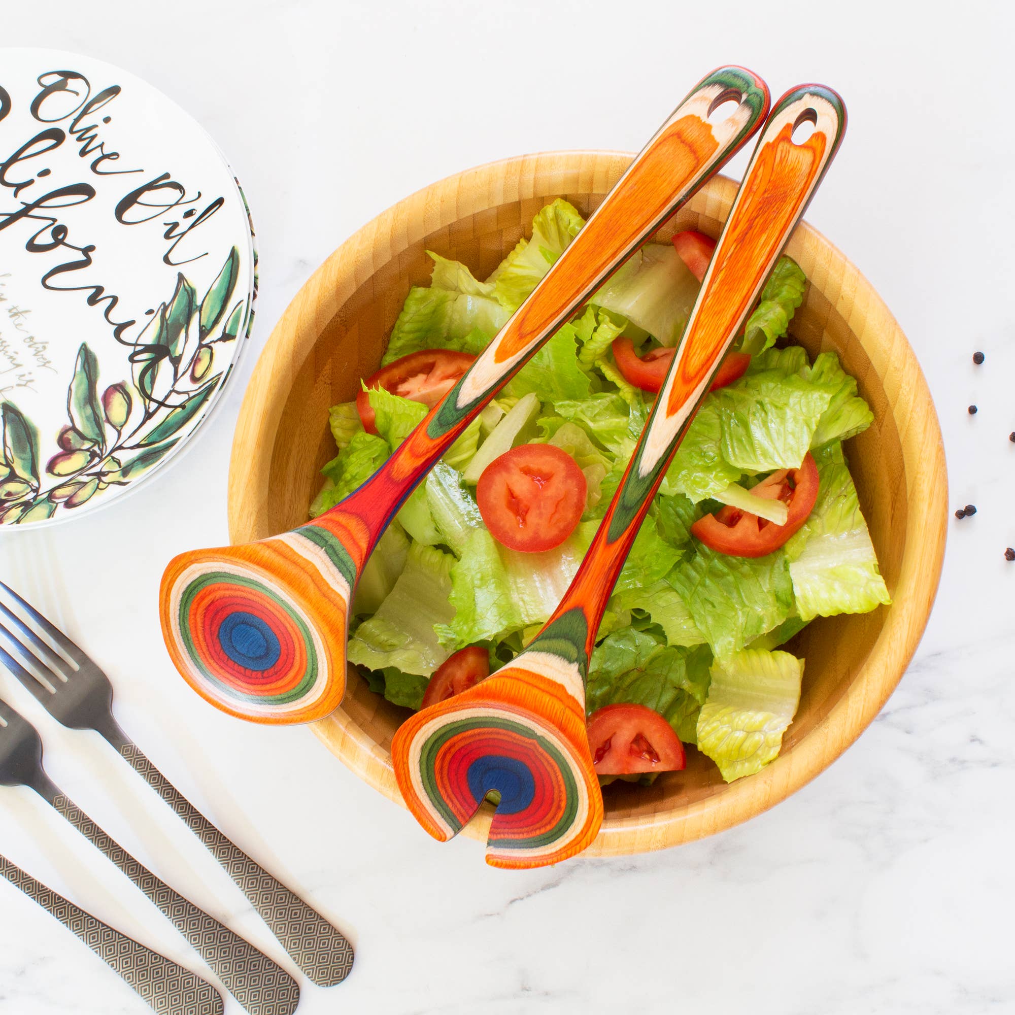 Baltique Marrakesh Collection Salad Serving Utensil Set - Thumbnail 5