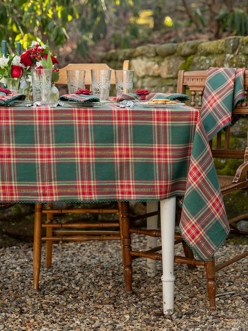 Jolly Plaid Tablecloth - Green: 60x90