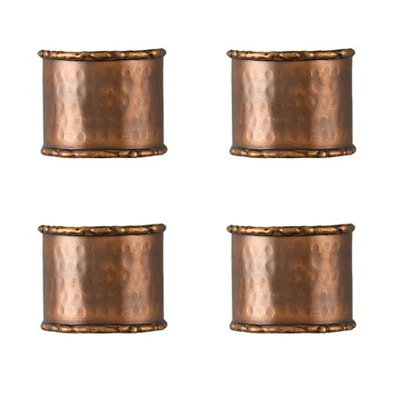 HAMMER COPPER FINISH NAPKIN RING