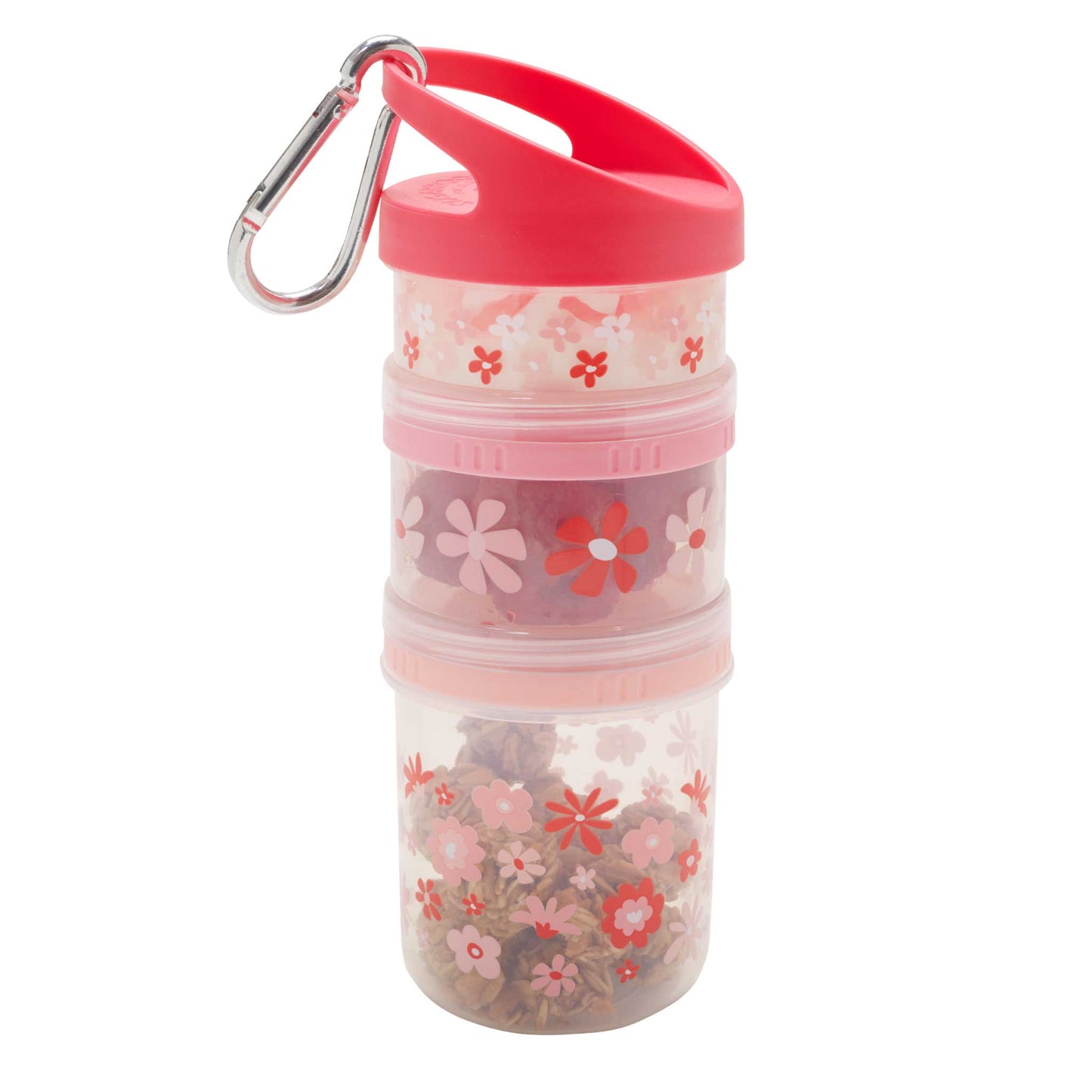 TWIST & SNACK STACKER: PINK FLOWERS