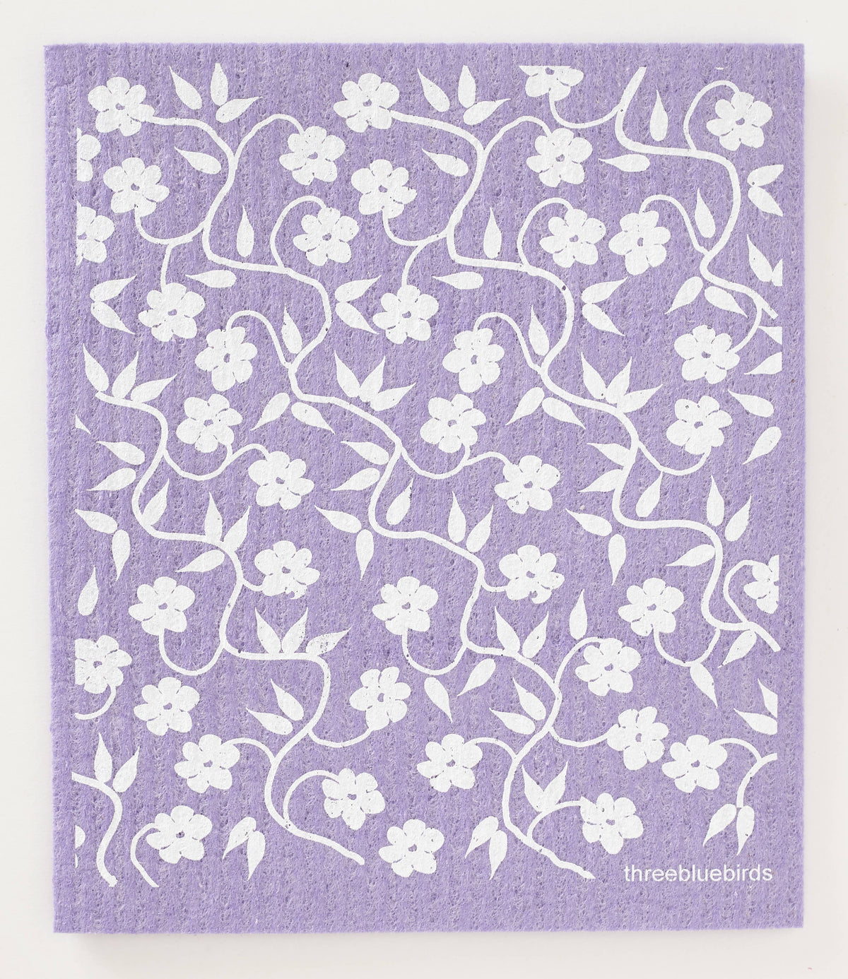 Vines on Purple Swedish Dishcloth