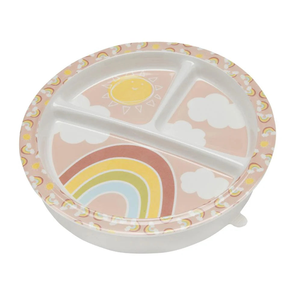 DIVIDED SUCTION PLATE RAINBOWS & SUNSHINE