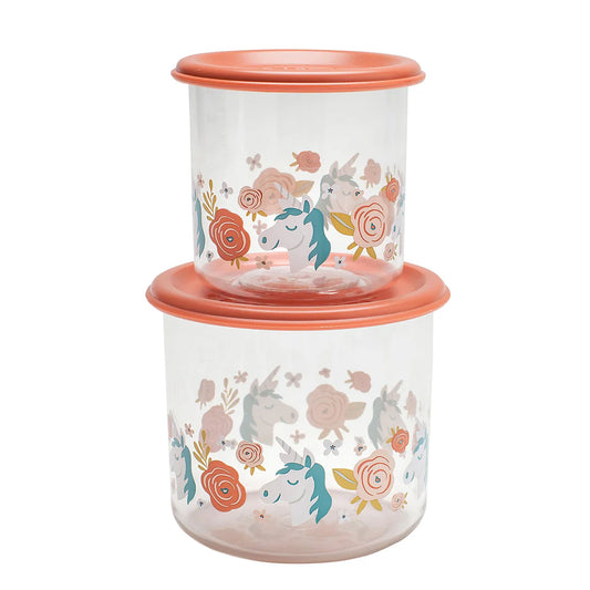 GOODLUNCH SNACK SET 2LRG UNICORN