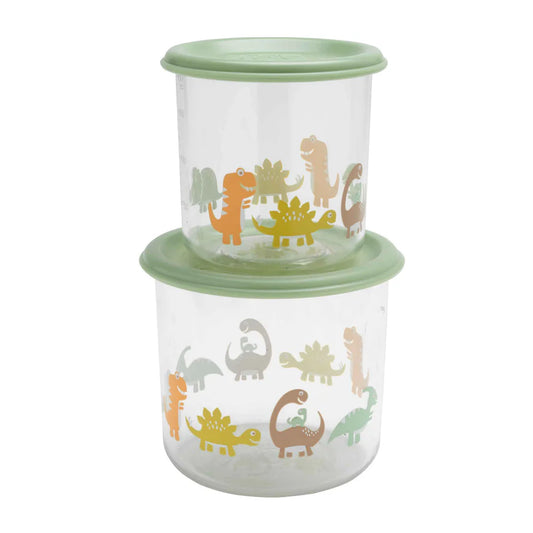 GOODLUNCH SNACK SET 2LRG DINOSAUR