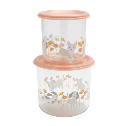 GOODLUNCH SNACK SET 2 LRG PUPPIES