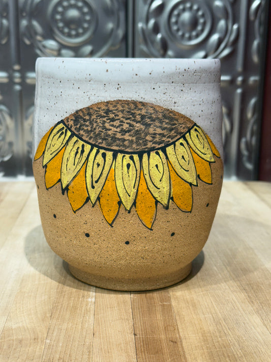 RISING FOREST UTENSIL CROCK- SUNFLOWER